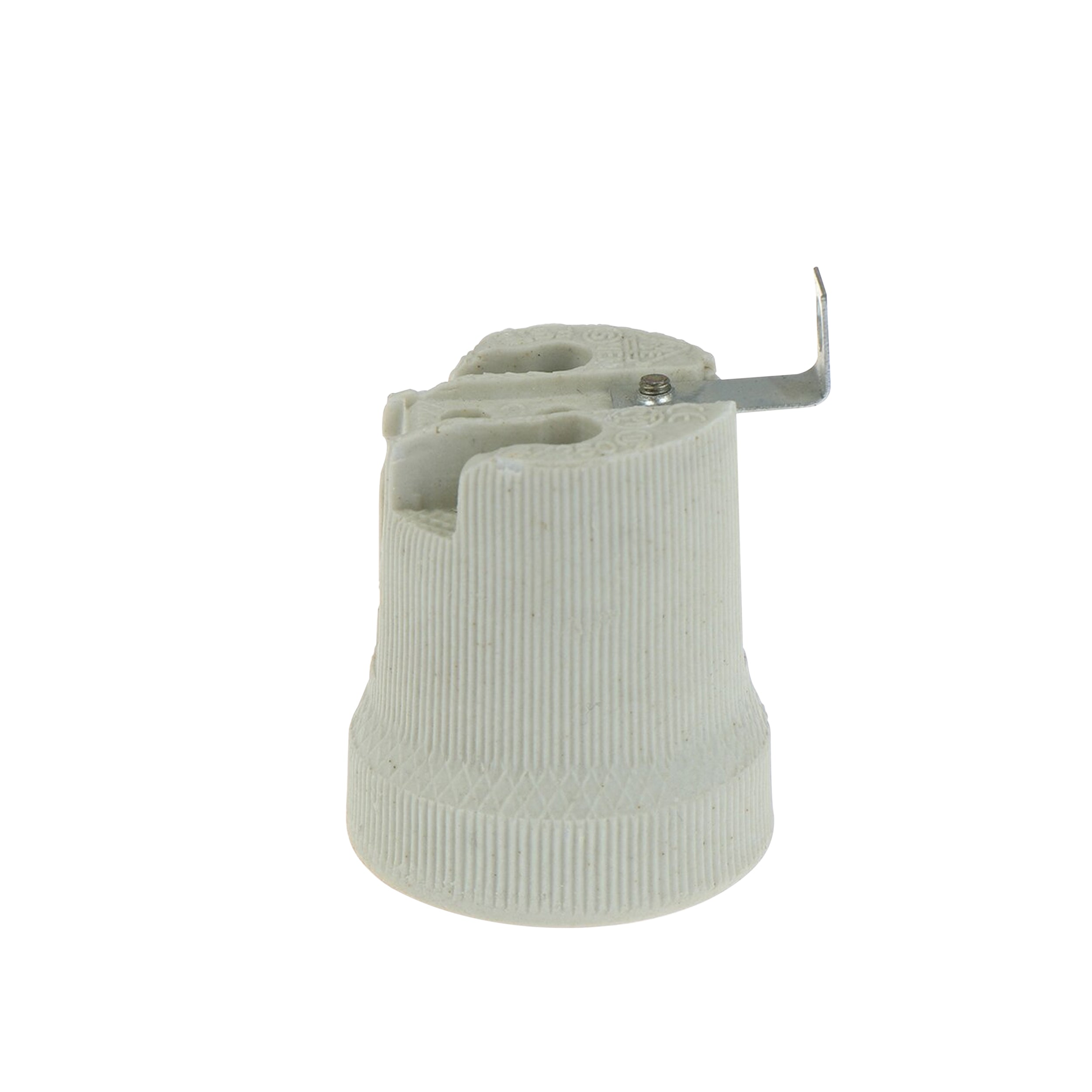 Durable White Ceramic E27 Edison Screw Lamp Holder Socket, High-Temperature Rated