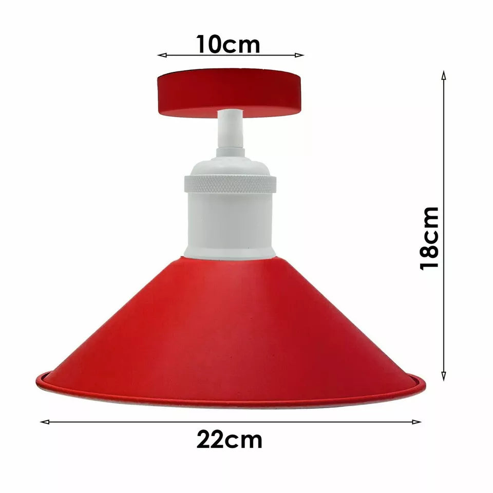 Industrial Vintage Metal Wall Sconce and Retro Ceiling Light Fixture