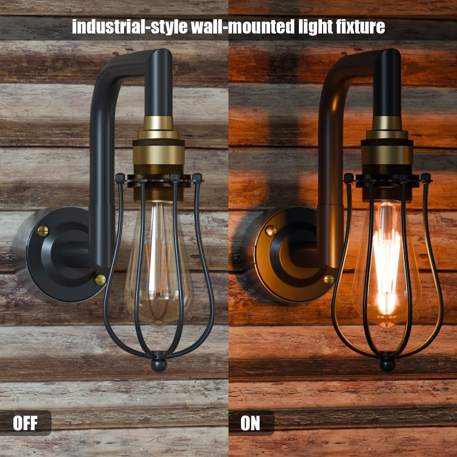 Industrial Metal Conduit Pipe Wall Light Kit E27 Vintage Style