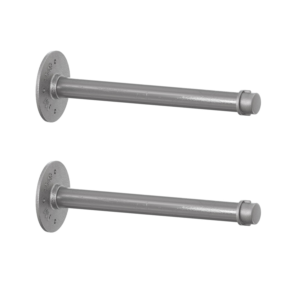 Industrial Wall Mounted Pipe Shelf Bracket Kit - Heavy-Duty Carbon Steel