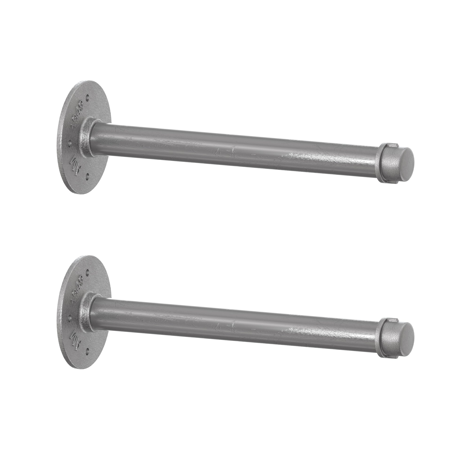 Industrial 2 Pack Pipe Shelf Bracket kit Wall Mounted ~ 6028