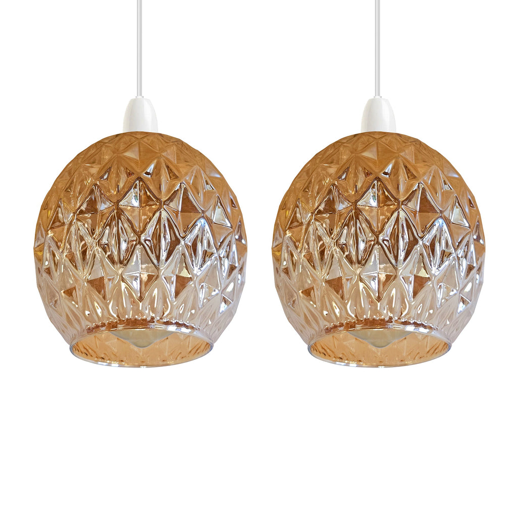 Floral Glass Easy Fit Pendant Light Shade Modern Chrome Finish Design