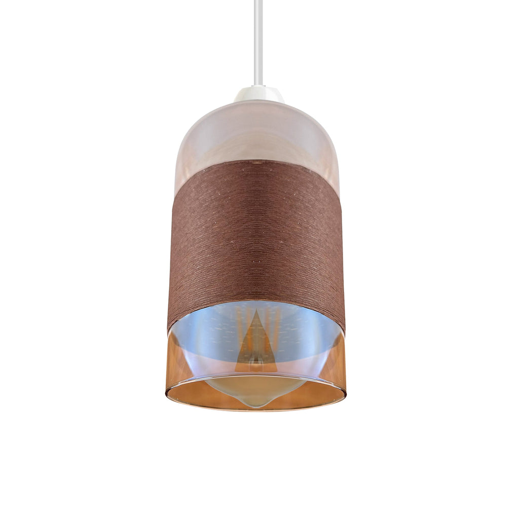 Elegant Floral Glass Pendant Lamp Shade, Easy Fit, Modern Decorative Chrome Finish