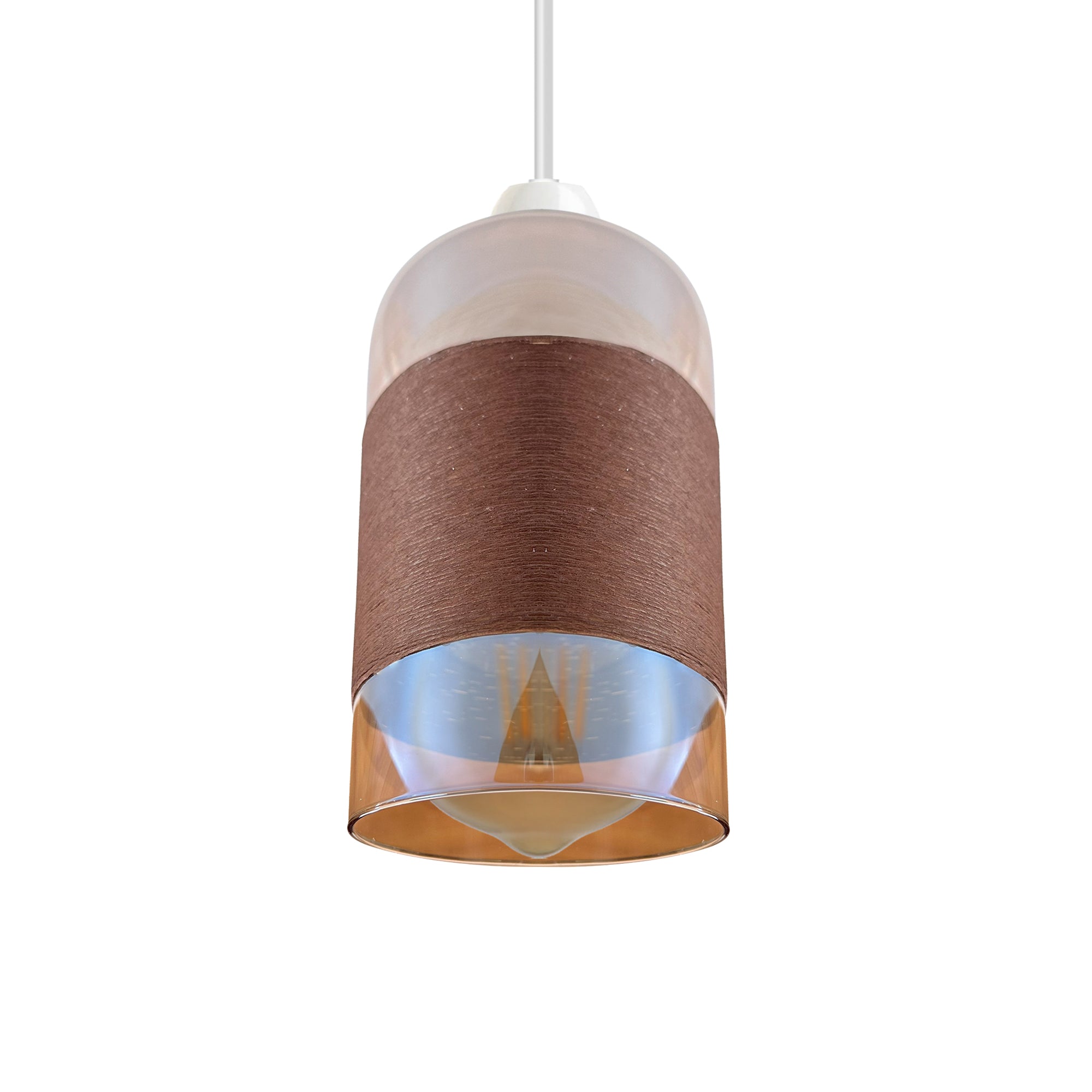 Elegant Floral Glass Pendant Lamp Shade, Easy Fit, Modern Decorative Chrome Finish