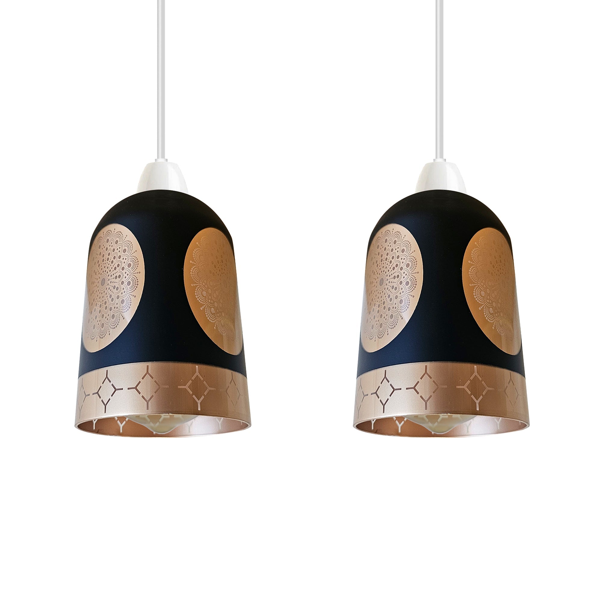 Modern Floral Glass Easy Fit Pendant Light Shade Home Lighting