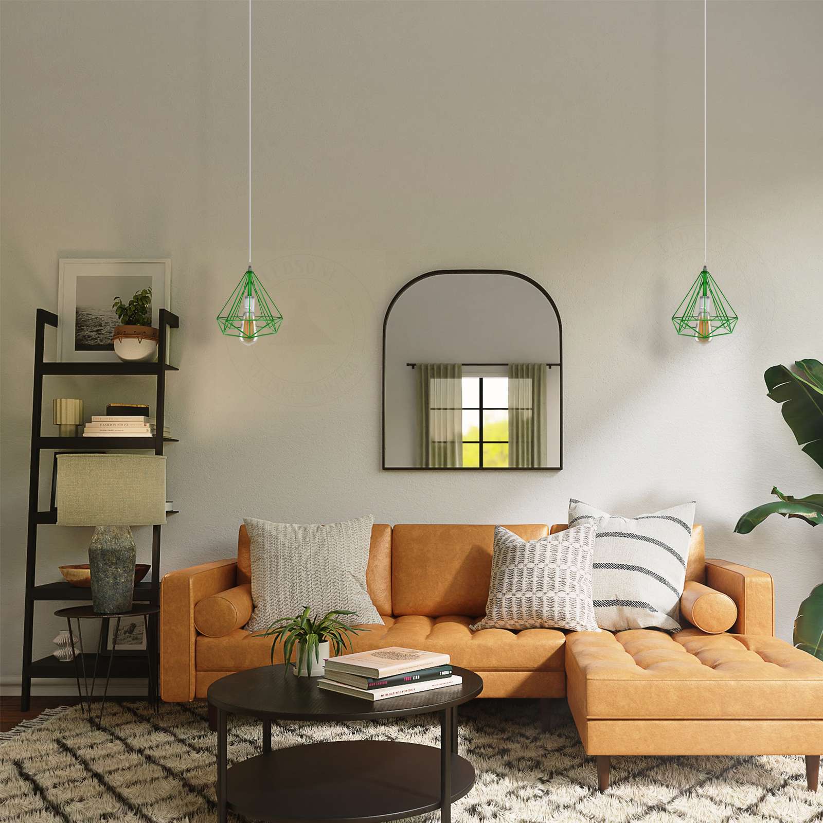 Vintage Industrial Diamond Cage Ceiling Pendant Light ~ 5664