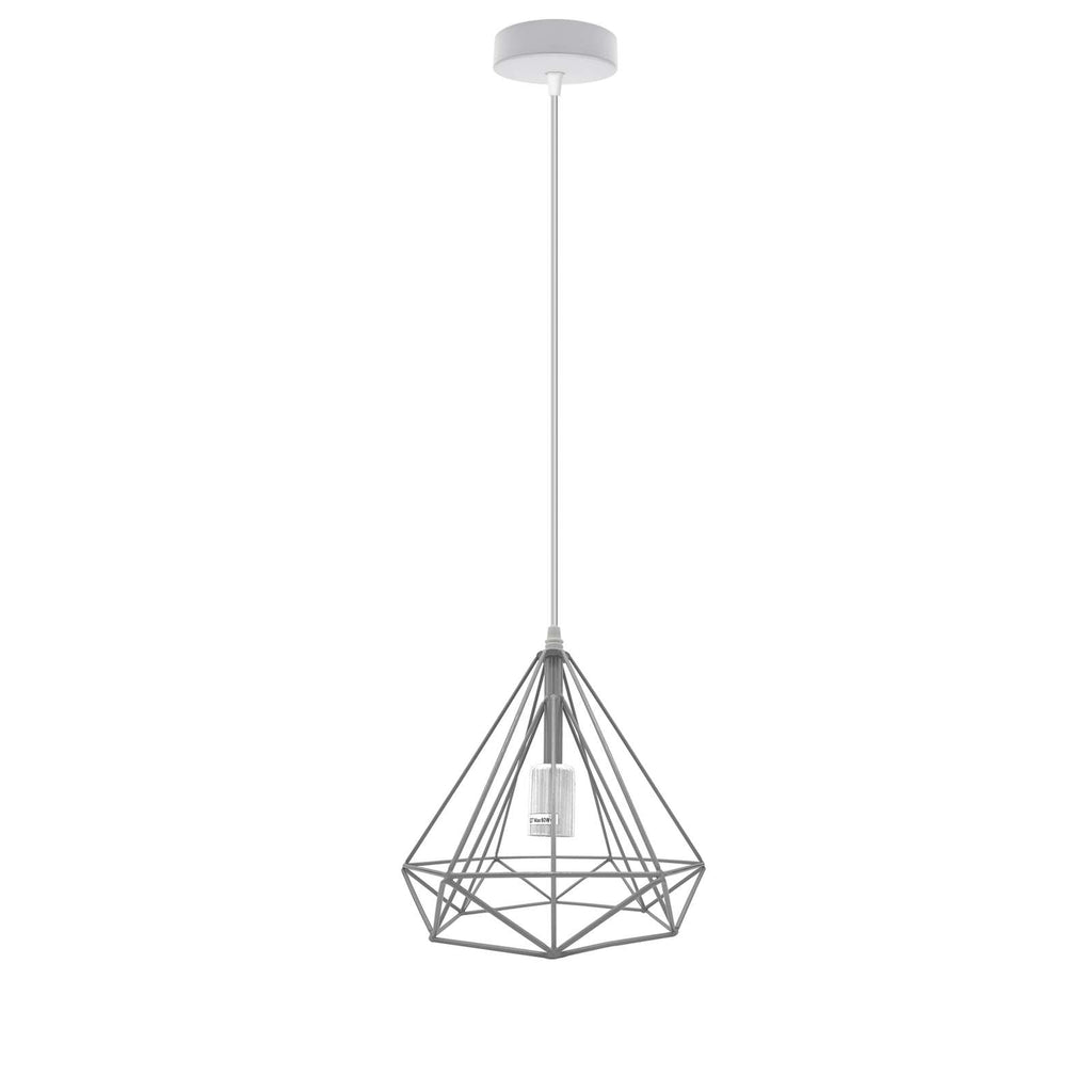 Modern Industrial Diamond Cage Pendant Light Fixture for E27 Bulbs
