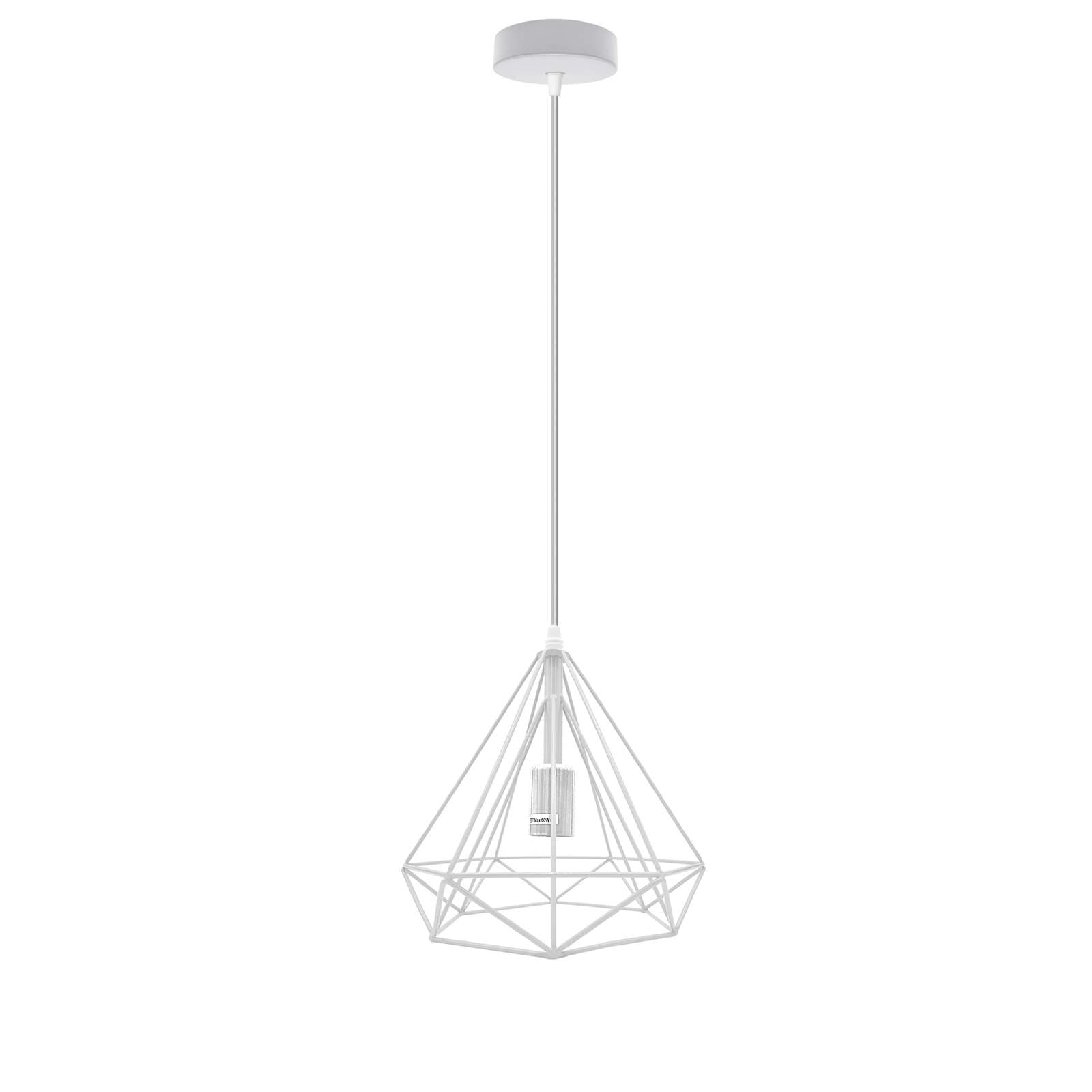 Modern Industrial Diamond Cage Pendant Light Fixture for E27 Bulbs