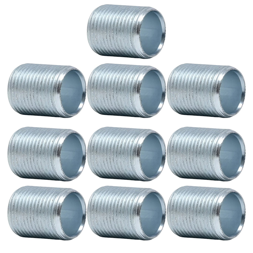 M20 20mm Galvanized Steel Conduit Nipple Connector Threaded Fitting for Lighting