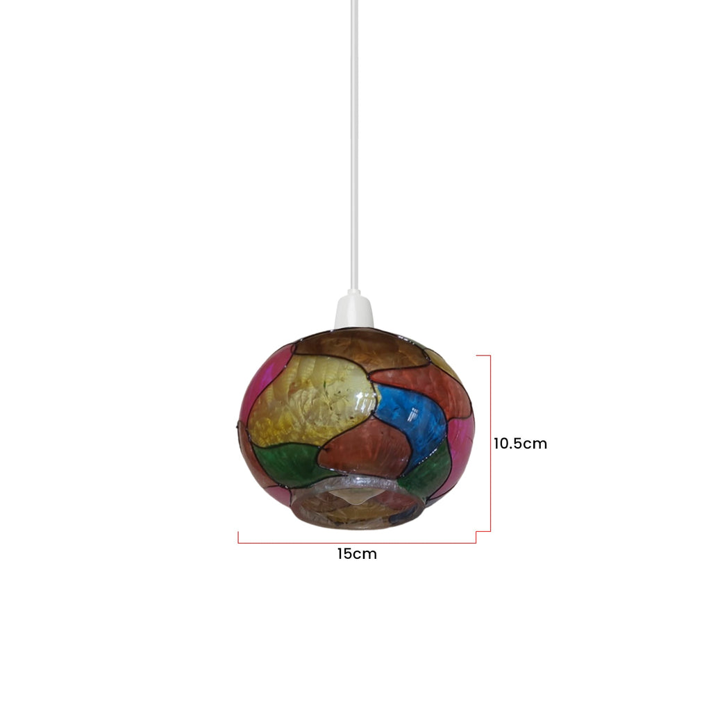 Multicolor Tiffany Style Stained Glass Easy-Fit Ceiling Pendant Light Shade