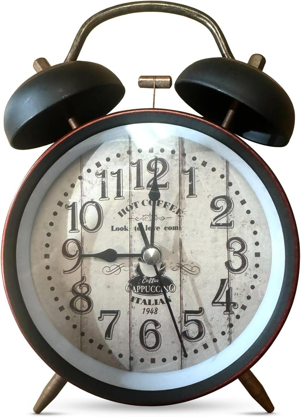 Twin Bell Alarm Clock Retro Battery Operated Bedside Clock-5553