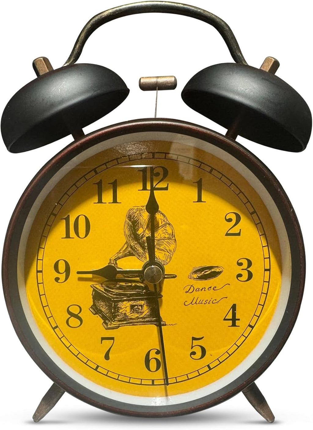 Retro Twin Bell Alarm Clock, Battery Operated, Loud Bedside Analog Display