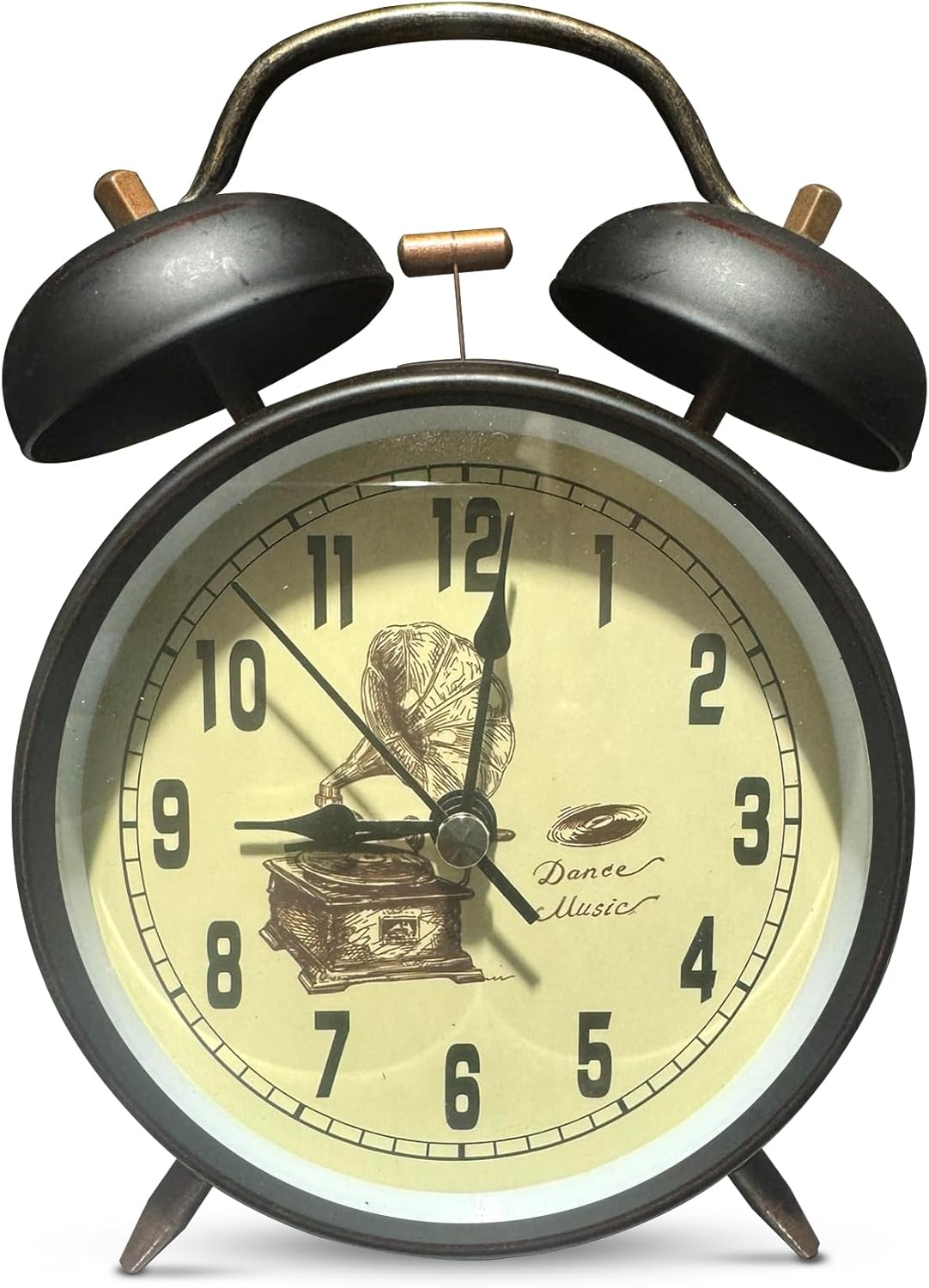 Twin Bell Alarm Clock Retro Battery Operated Bedside Clock-5553