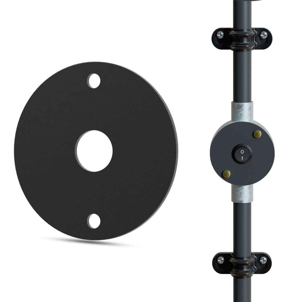 Robust Metal Conduit Box Lid 14mm Center Hole for Electrical Switch Fittings