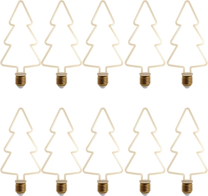 Festive LED Christmas Decorative Bulbs Warm White E27 Base Assorted Shapes