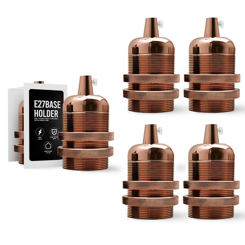 Industrial E27 Edison Screw Metal Cord Grip Bulb Holder Lamp Socket
