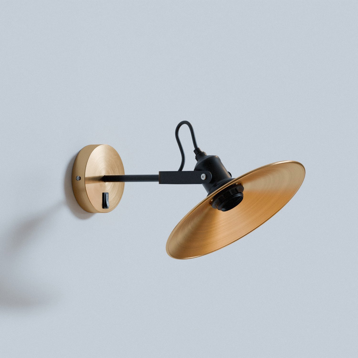 Industrial Adjustable Swivel Wall Sconce, E27 Bulb Compatible, Directional Lighting Fixture