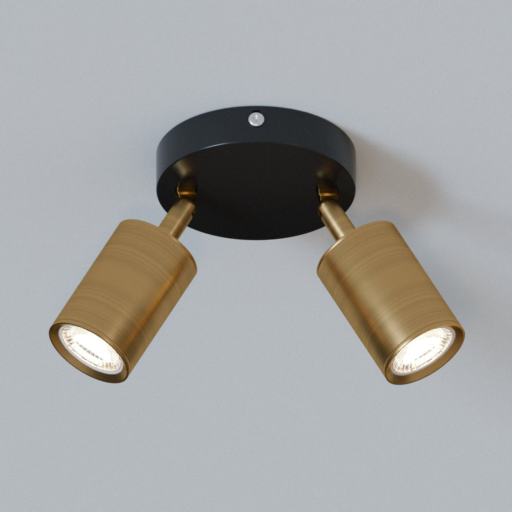 Modern Adjustable Double Head Rotatable GU10 Spotlight Ceiling Light Fixture