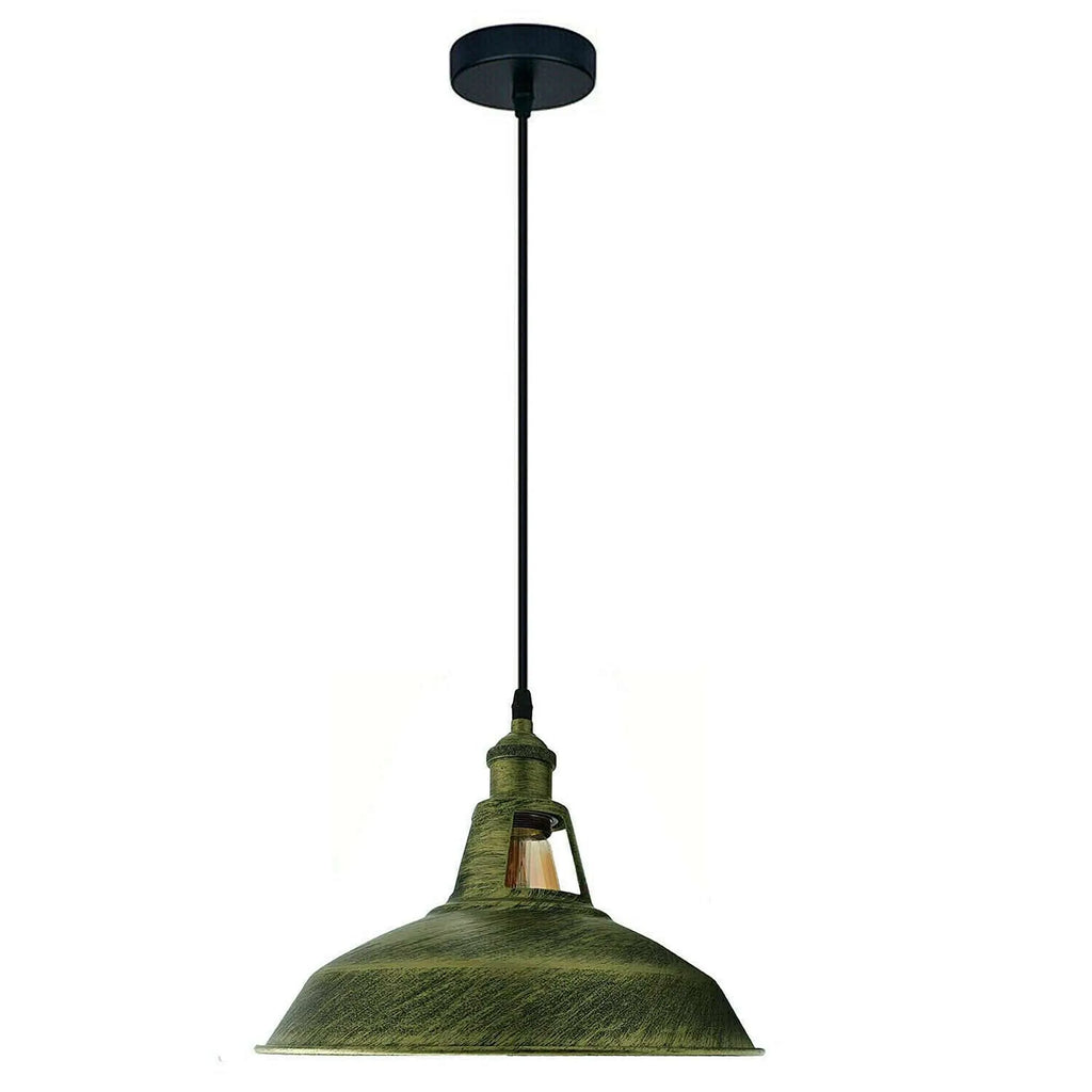 Industrial Vintage Metal Shade Hanging Ceiling Pendant Light Fixture E27 Base