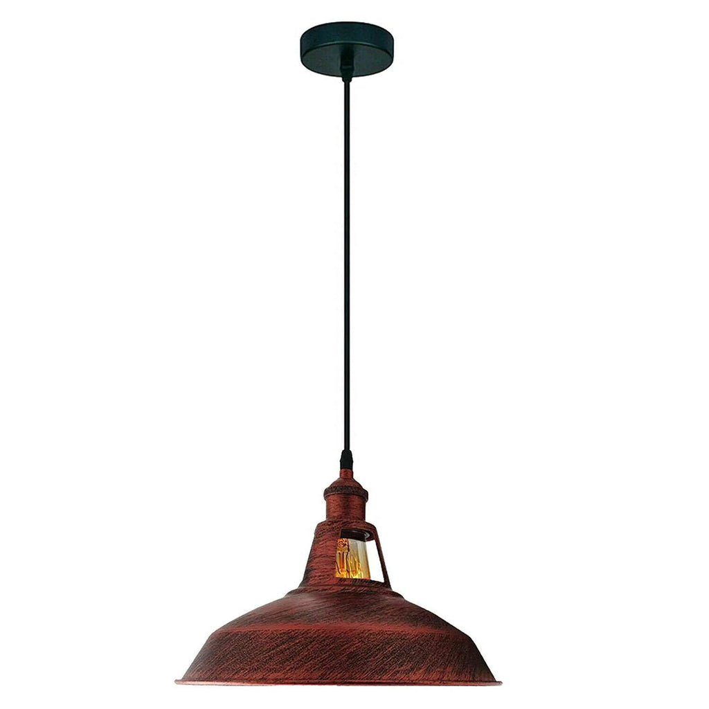Industrial Vintage Metal Shade Hanging Ceiling Pendant Light Fixture E27 Base