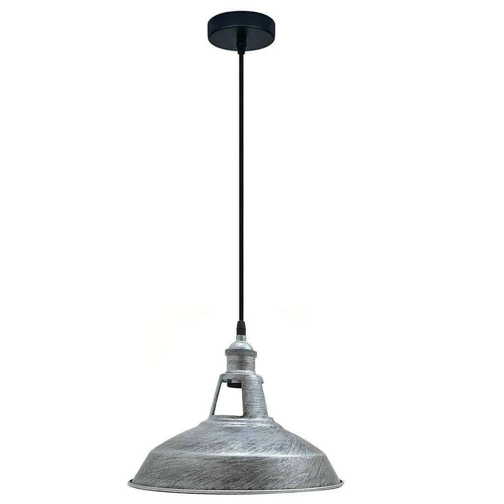 Industrial Vintage Metal Shade Hanging Ceiling Pendant Light Fixture E27 Base