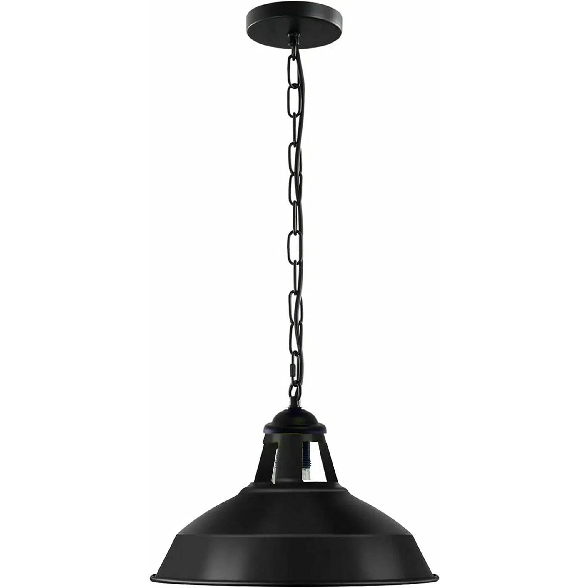 Modern Slotted Metal Pendant Light, Adjustable Wire Chain, Kitchen Island