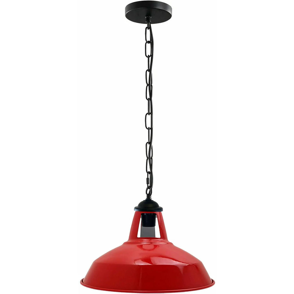 Modern Industrial Slotted Metal Pendant Light Adjustable Wire Chain Design