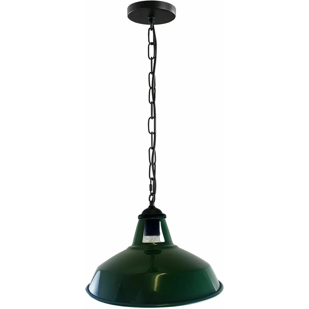 Modern Industrial Slotted Metal Pendant Light Adjustable Wire Chain Design