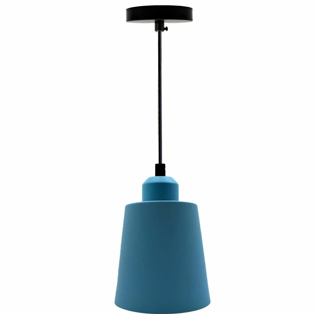 Modern E27 Industrial Mug Shade Ceiling Pendant Light Fixture, Colorful Metal Finish