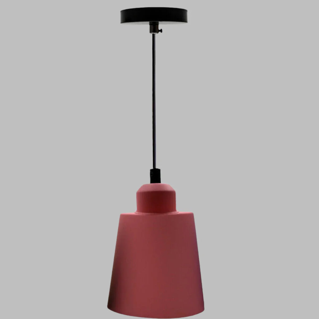 Modern E27 Industrial Mug Shade Ceiling Pendant Light Fixture, Colorful Metal Finish