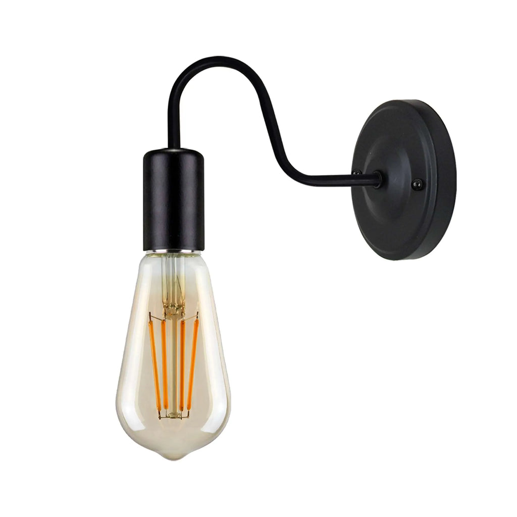 Vintage Metal Swan Neck Wall Sconce Light, Dimmable E27 Industrial Style Lamp