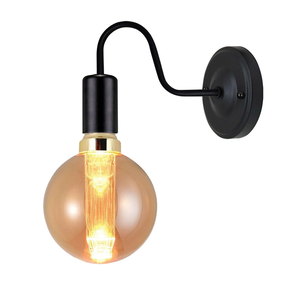 Vintage Metal Swan Neck Wall Sconce Light, Dimmable E27 Industrial Style Lamp