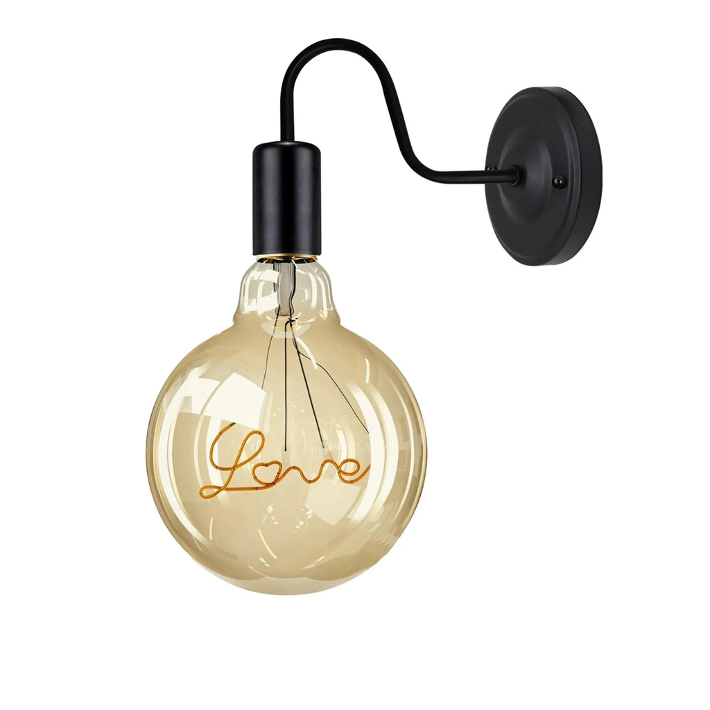 Vintage Metal Swan Neck Wall Sconce Light, Dimmable E27 Industrial Style Lamp