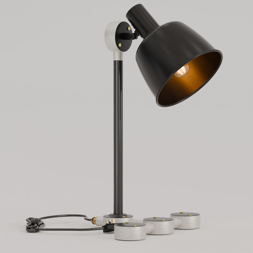 Industrial Steampunk Conduit Pipe Desk Lamp Kit with E27 Dimmer Switch