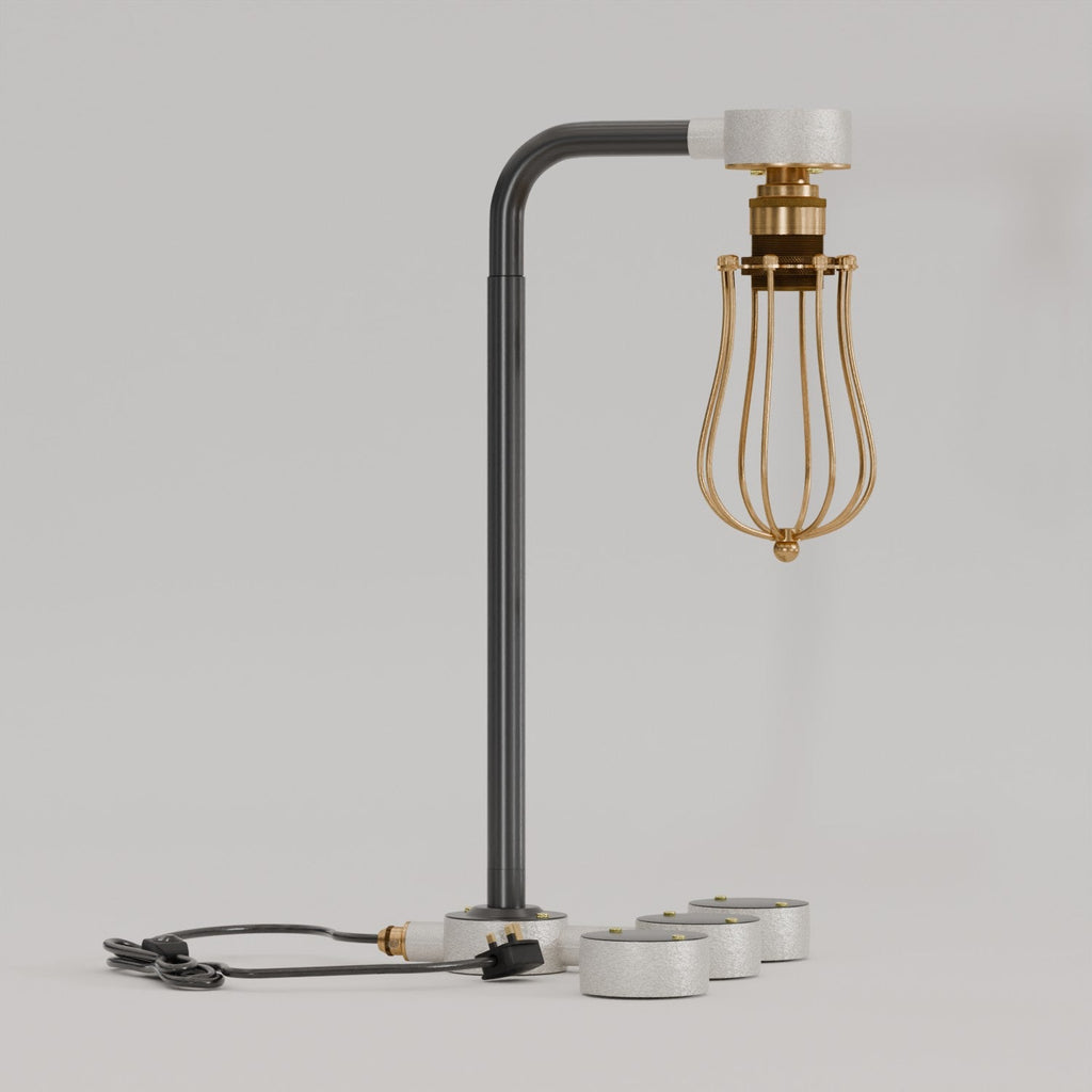 Industrial Steampunk Conduit Pipe Desk Lamp Kit with E27 Dimmer Switch