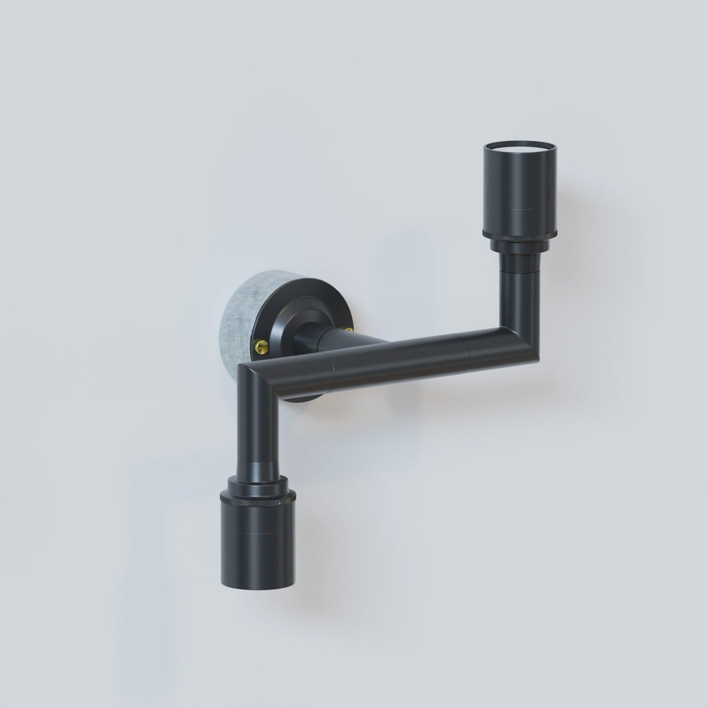 Industrial Metal Conduit Pipe Double Wall Sconce Light Kit E27