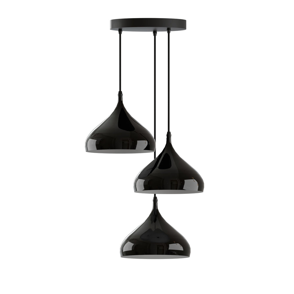 Modern Black Industrial Metal Pendant Light, E27 Dimmable Vintage Ceiling Lamp