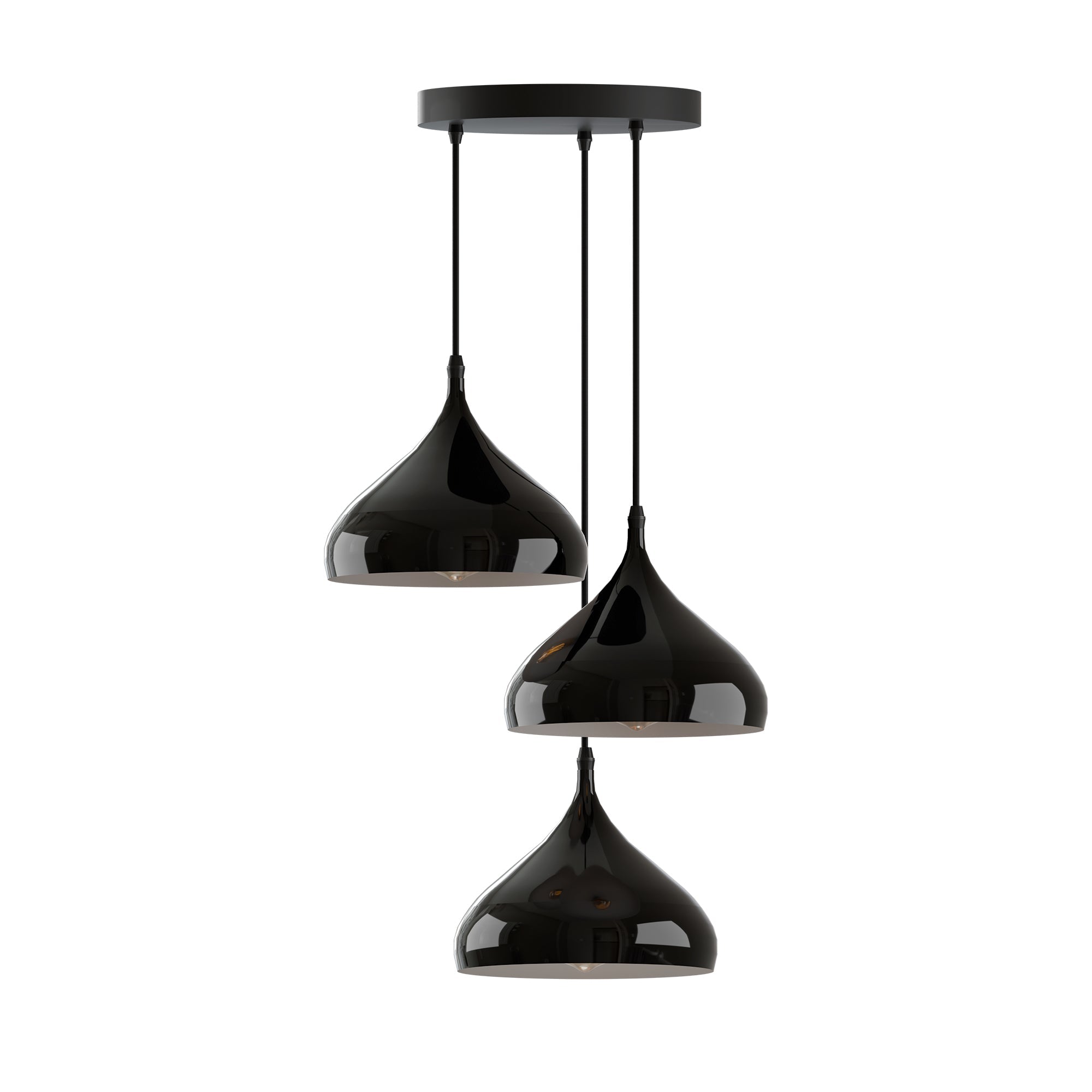 Modern Industrial Black Metal Pendant Light Fixture, Vintage Style E27 Ceiling Lamp
