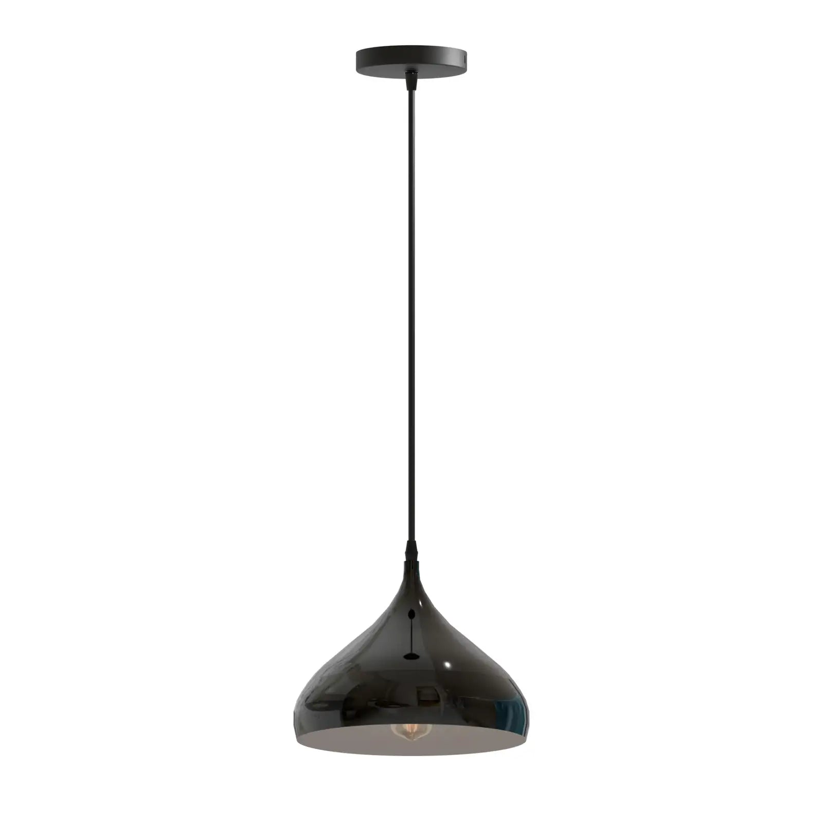 Modern Black Industrial Metal Pendant Light, E27 Dimmable Vintage Ceiling Lamp