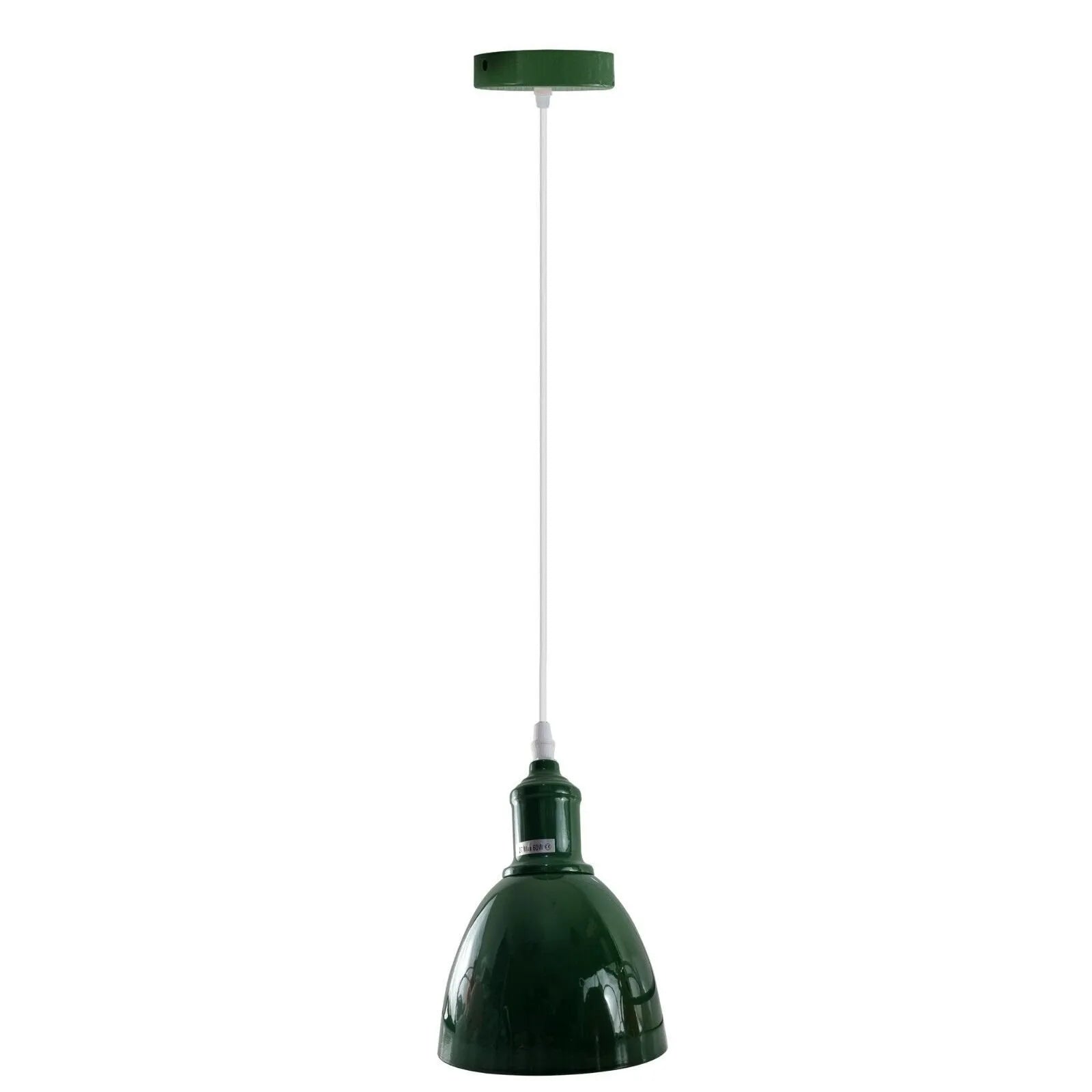 Modern Industrial Green Dome Pendant Light for Kitchen Island Bar Area