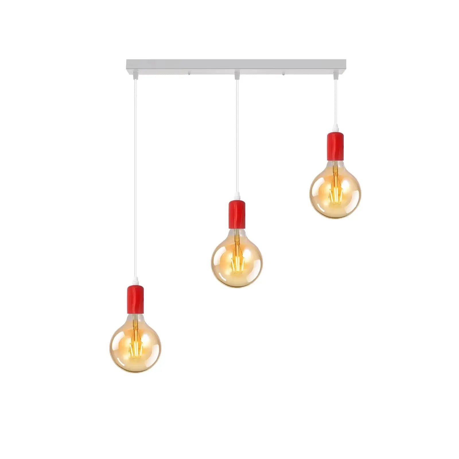 Modern 3-Light Adjustable E27 Ceiling Pendant Fixture for Kitchen Island Dining Room