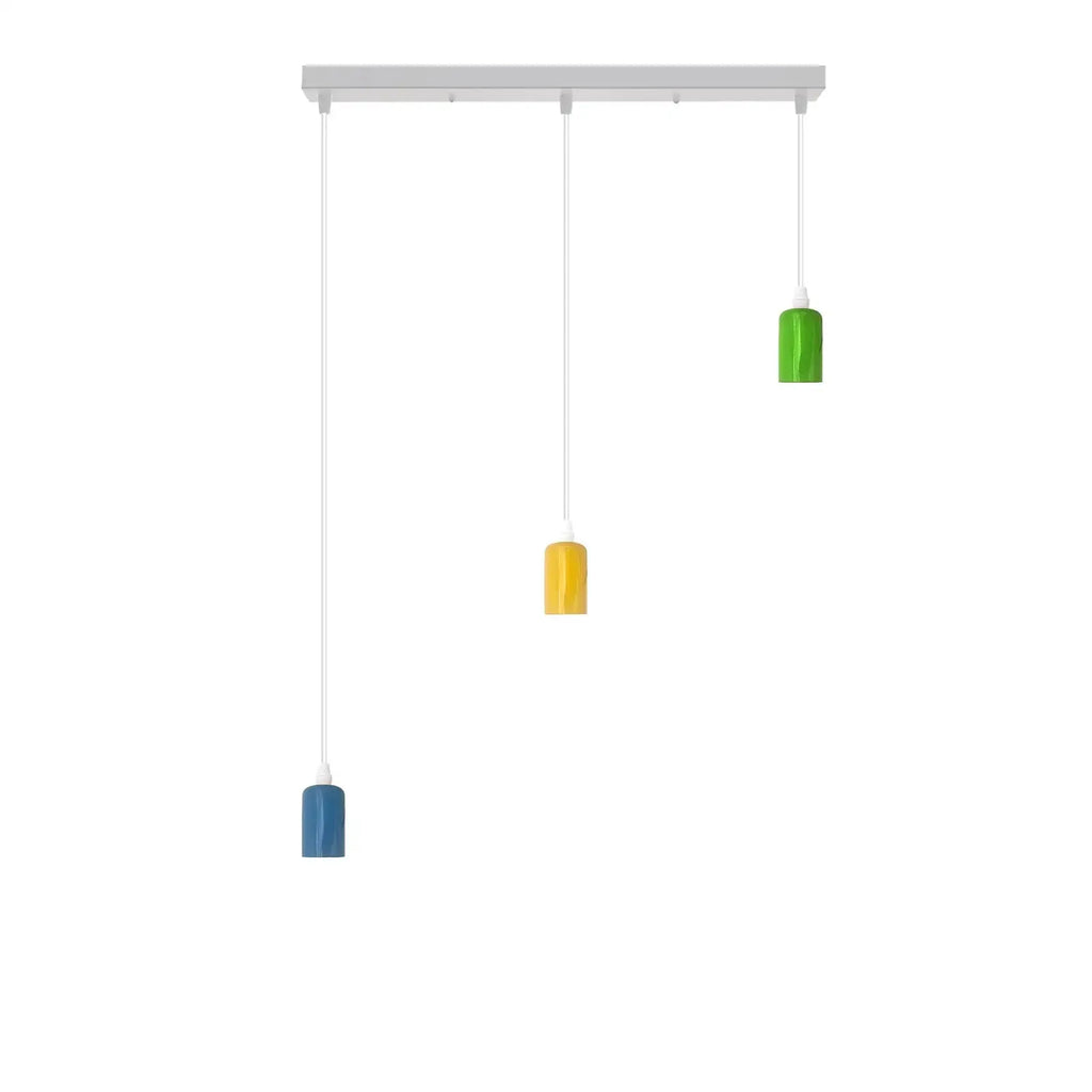 Stylish 3-Light E27 Pendant Ceiling Lamp Kit, 95cm Adjustable Flex