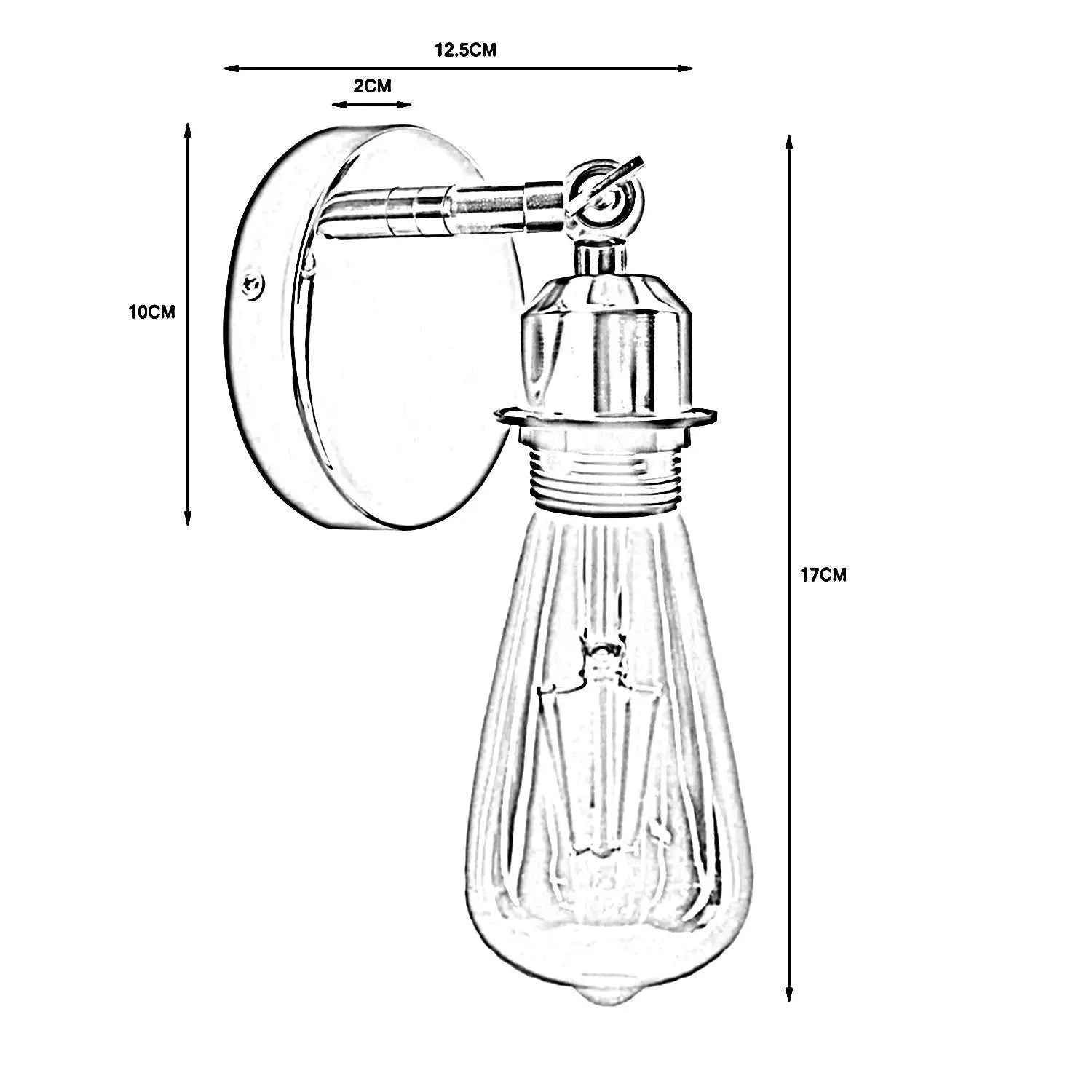 Retro Industrial Modern Adjustable E27 Wall Light~5824