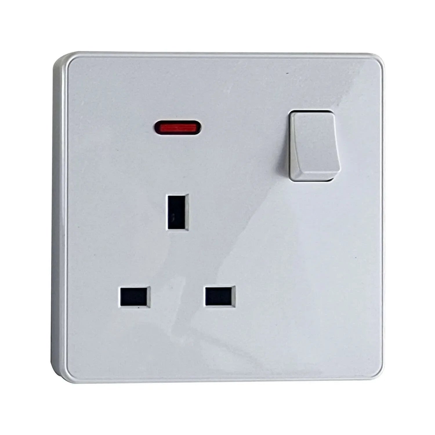 Premium 13 Amp Double Wall Socket with USB Charging, LED Switch Indicator