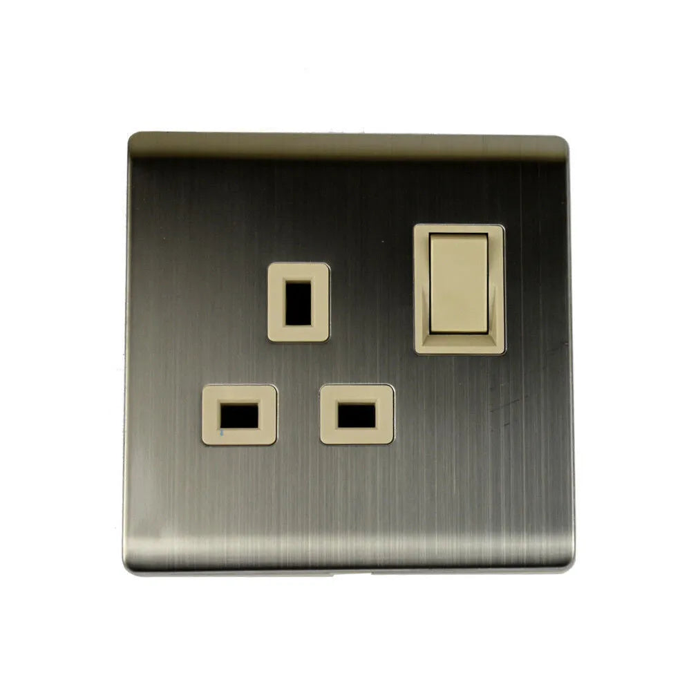 13Amp Single & Double wall plug socket with ON/OFF Switch LED Indicator~5833