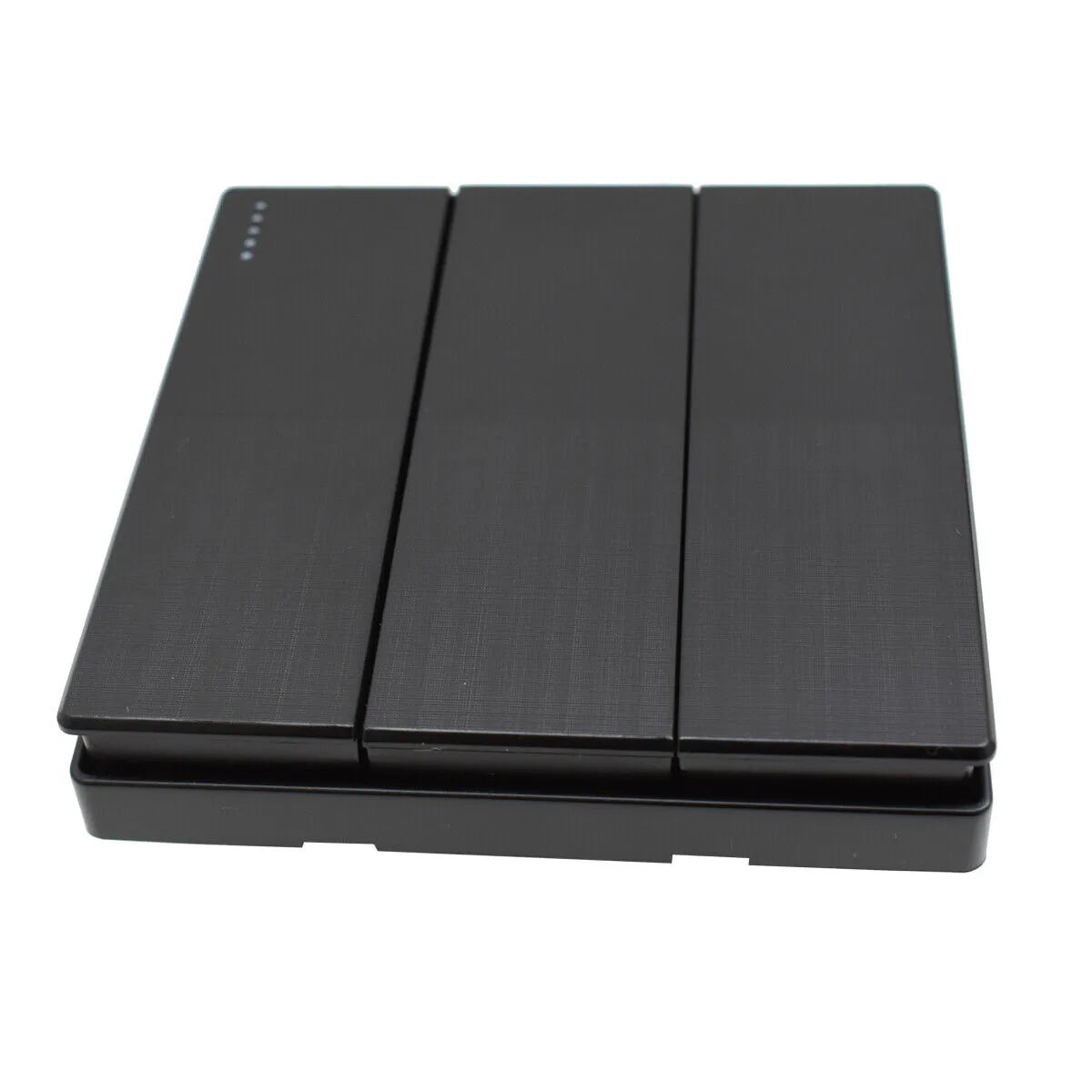 Premium Black Finish 3-Gang Screwless Wall Switch with USB Charging Ports