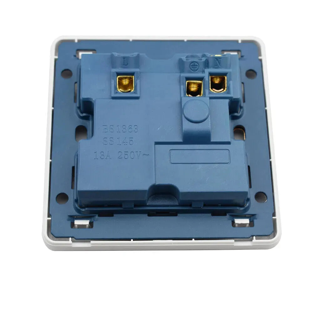 13Amp Single Switched wall plug socket with ON/OFF Switch LED Indicator UK Stock~5859