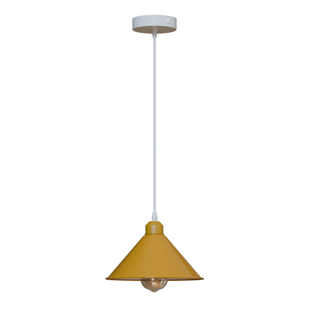 Nordic Industrial Metal Pendant Light for Kitchen Island E27 Base