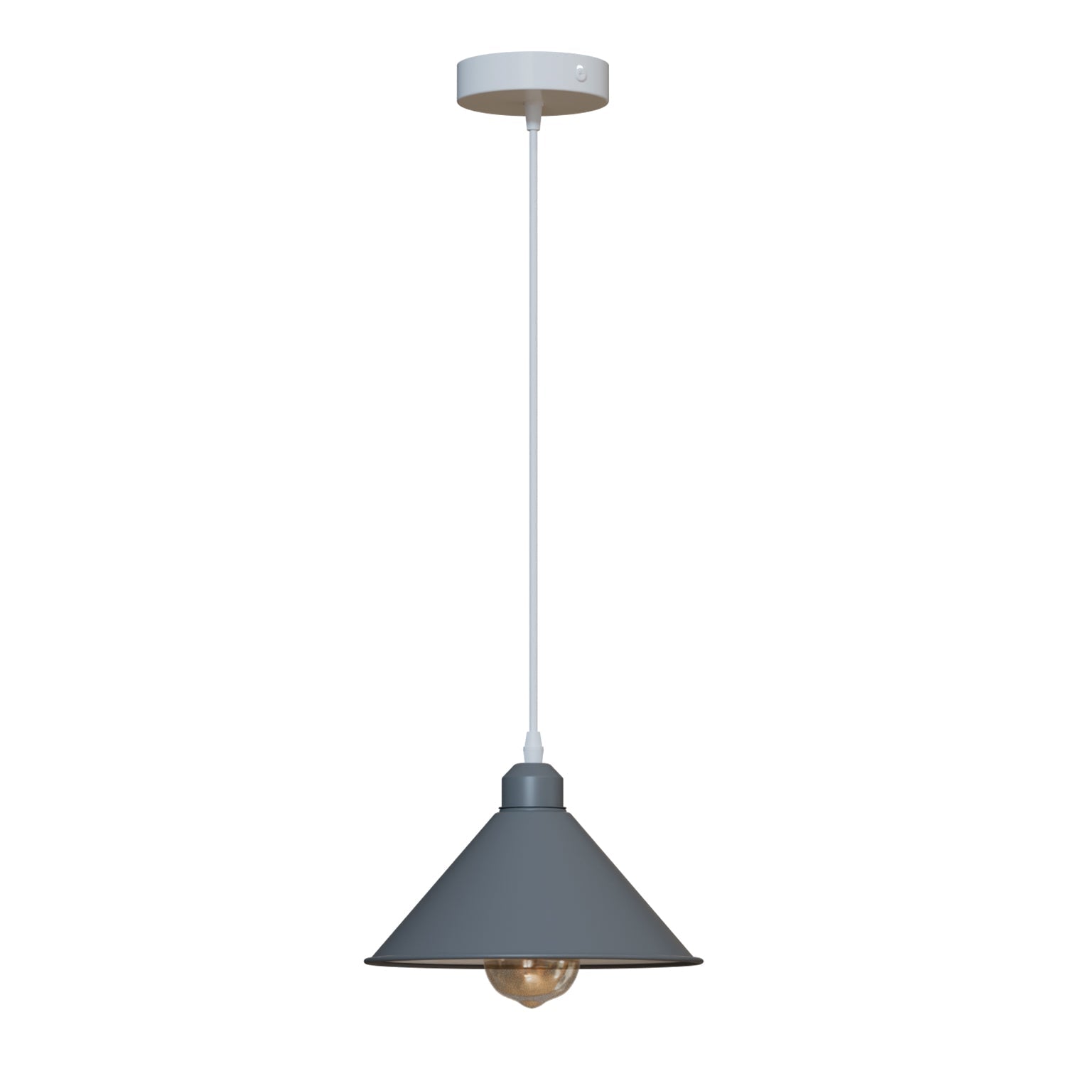 Nordic Industrial Metal Pendant Light for Kitchen Island E27 Base