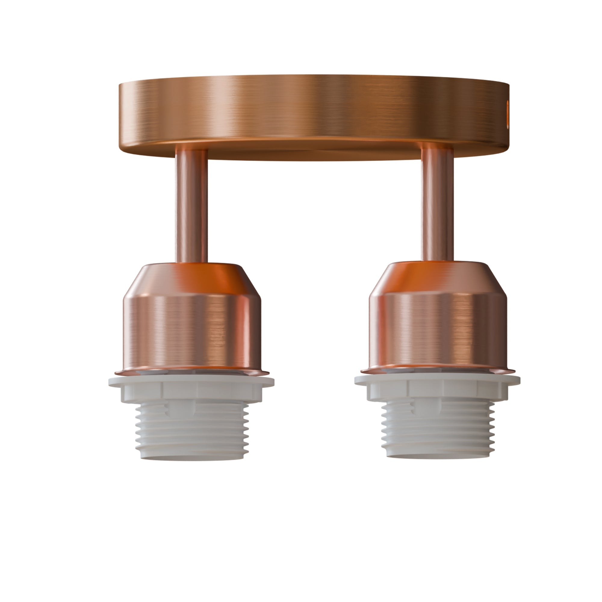 Modern Industrial 2-Way E27 Ceiling Light Fitting with Twin Lamp Holders